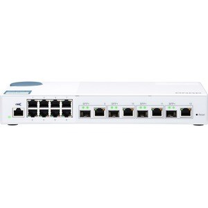 QNAP QSW-M408-4C 8 Ports Manageable Ethernet Switch - Gigabit Ethernet, 10 Gigabit Ethernet - 10/100/1000Base-T, 10GBase-T, 10GBase-X - 2 Layer Supported - Modular - Twisted Pair, Optical Fiber - Desktop