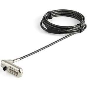 StarTech.com 6.5ft Laptop Cable Lock for Nano Slot Computer/Tablet/Device - Anti-Theft 4 Digit Combination Security Cable 