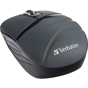 Verbatim Wireless Mini Travel Mouse, Commuter Series - Graphite - Optical - Radio Frequency - 2.40 GHz - Graphite - 1000 d