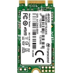 Unità stato solido Transcend 420S - M.2 2242 Interno - 480 GB - SATA (SATA/600) - Computer portatile Dispositivo supportat