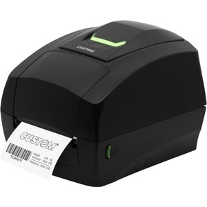 Custom D4 102 Desktop Direct Thermal/Thermal Transfer Printer - Monochrome - Label/Receipt Print - USB - 12.50 ft Print Le