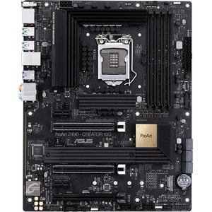Asus ProArt Z490-CREATOR 10G Desktop Motherboard - Intel Z490 Chipset - Socket LGA-1200 - Intel Optane Memory Ready - ATX 