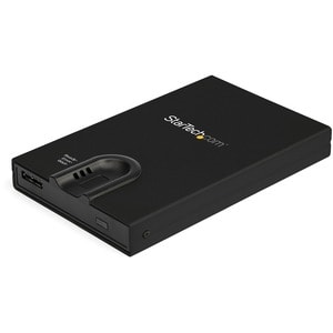 StarTech.com Biometric Enclosure - 256-bit AES Encrypted USB 3.0 External Hard Drive Enclosure 2.5" SATA HDD/SSD - Fingerp