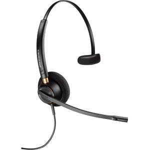 Plantronics EncorePro HW510 Wired Over-the-head Mono Headset - Monaural - Supra-aural - 160 Ohm - 100 Hz to 6.80 kHz - Noi