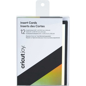 cricut Joy Insert Cards, Black/Silver Holographic - Greeting Card - 36 Piece(s) - Black/Silver