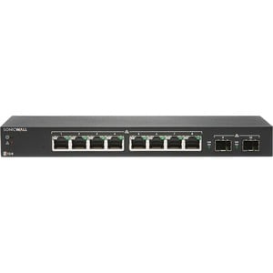 SonicWall Switch SWS12-8 - 10 Ports - Manageable - TAA Compliant - 2 Layer Supported - Modular - 2 SFP Slots - 5.70 W Powe