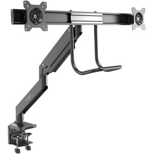 StarTech.com Desk Mount Dual Monitor Arm, Ergonomic VESA Mount 32" (17.6lb/8kg) Displays, Crossbar Handle for Full Motion,
