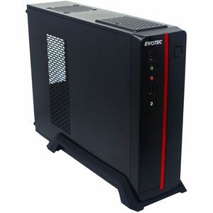EVOTEC Gabinete para computadora gamer - Mini ATX Placa base admitida - Media torre - Metálico - Negro - 600W - Fuente de 