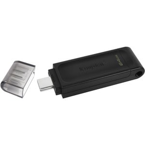 Kingston DataTraveler 70 DT70 64 GB USB 3.2 (Gen 1) Typ C Flash-Laufwerk - Schwarz