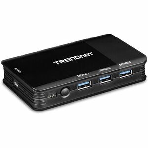 TRENDnet TK-U404 USB Switch - New - External - 4 Total USB Port(s) - 4 USB 3.1 Port(s) - PC, Mac