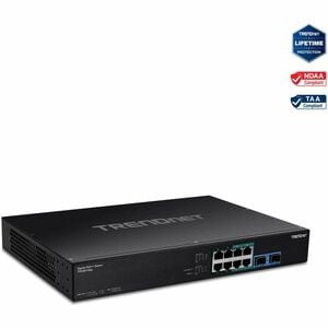 TRENDnet TPE-BG102g 10 Ports Ethernet Switch - Gigabit Ethernet - 1000Base-T, 1000Base-X - 2 Layer Supported - Modular - 2