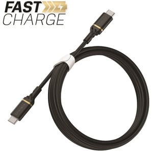 OtterBox 2 m USB-C Data Transfer Cable - First End: USB Type C - Second End: USB Type C - Black