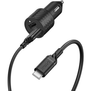 OtterBox 12 W Auto Adapter - For USB Type A Device - 12 V DC Input - Black