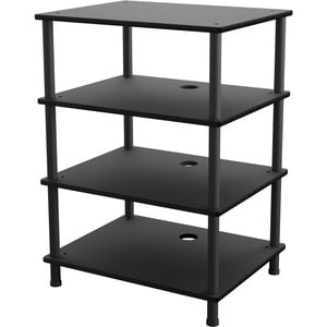 AVF AKS604BB-A: Audio Shelving - 600 wide 4 Shelves in Black / Black - 4 x Shelf(ves) - Black AUDIO STAND WITH CABLE MANAG