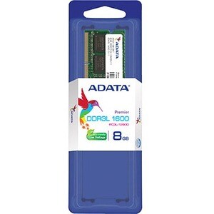 Adata Premier 8GB DDR3L SDRAM Memory Module - 8 GB - DDR3-1600/PC3L-12800 DDR3L SDRAM - 1600 MHz - CL11 - 1.35 V - Unbuffe
