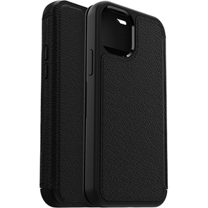 OtterBox Strada Carrying Case (Folio) Apple iPhone 12, iPhone 12 Pro Smartphone - Shadow Black - Drop Resistant, Fingerpri