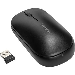 Kensington SureTrack Mouse - Bluetooth/Radio Frequency - USB 2.0 - Optical - 3 Button(s) - Black - 1 - TAA Compliant - Wir