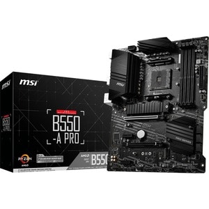 MSI B550-A PRO Desktop Motherboard - AMD B550 Chipset - Socket AM4 - ATX - 128 GB DDR4 SDRAM Maximum RAM - DIMM, UDIMM - 4