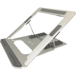 Amer Mounts AMRNS01 Foldable Laptop Tablet Stand - Upto 15.6" Screen Size Notebook, Tablet Support - Aluminum Alloy - Silver