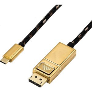 Roline Gold 1 m DisplayPort/USB-C AV-Kabel - 1 - Cable for MacBook, Ultrabook, Notebook, PC, Monitor, Projektor, Audio-/Vi