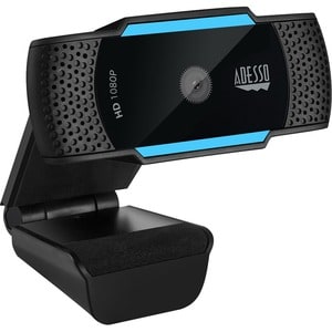 Adesso CyberTrack H5 1080P Webcam - 2.1 Megapixel - 30 fps - USB 2.0 - Auto Focus - Built-In MIC - Tripod Mount - Privacy 