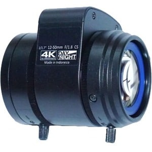 Wisenet SLA-T-M1250DN - 12 mm to 50 mm - f/1.8 - f/2.4 - Varifocal Lens for CS Mount - Designed for Surveillance Camera - 