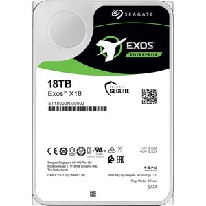 Seagate Exos ST18000NM000J 18 TB Hard Drive - Internal - SATA (SATA/600) - Storage System Device Supported - 7200rpm - Hot