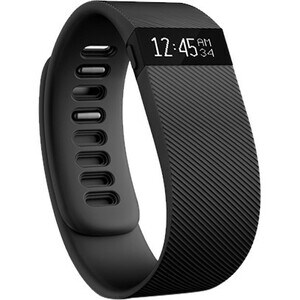 Fitbit CHARGE Smart Band - Black Body Color - Stainless Steel Body Material - Elastomer Band Material - OLED Display - Blu