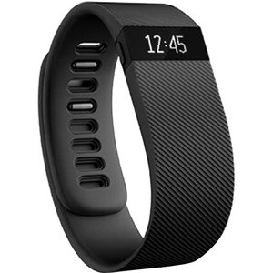 Fitbit CHARGE Smart Band - Black Body Color - Stainless Steel Body Material - Elastomer Band Material - OLED Display - Blu