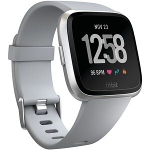 Fitbit Versa Smart Watch - Rectangular Case Shape - 24.08 mm Case Height - 24.08 mm Case Width - Grey Body Color - Alumini