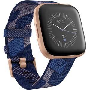 Fitbit Versa 2 Smart Watch - Navy, Pink, Copper Rose Body Color - Aluminium Body Material - Aluminium Case Material - Wove