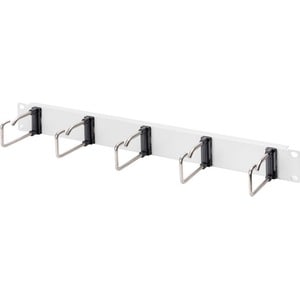 Digitus Kabelrangierpanel mit Stahlbügeln für 482,6 mm (19")-Schränke, 1HE. Typ: Kabelmanagementtafel, Gehäusematerial: St