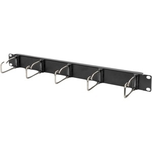 Digitus Kabelführung - Schwarz - 1 Pack Paket - Kabelmanagement-Panel - 1U Rack Height x 19" Panel Width - Stahl