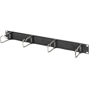 Digitus Kabelführung - Schwarz - 1 Pack Paket - Kabelmanagement-Panel - 1U Rack Height x 19" Panel Width - Stahl