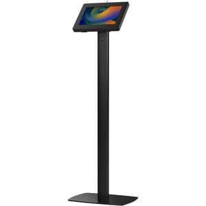 Premium Thin Profile Floor stand with Security Enclosure for 10.2-inch iPad (7th & 8th Gen) & More (Black) - Up to 10.2" S