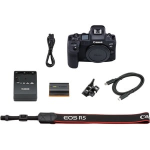 Canon EOS R5 45 Megapixel Mirrorless Camera with Lens - Autofocus - 7.6 cm (3") Touchscreen LCD - Sensor-shift (IS) - 8192