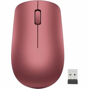 Mouse Lenovo 530 Travel - Radiofrecuencia - USB 2.0 Tipe A - Óptico - 3 Botón(es) - Rojo Cereza - Cable/Inalámbrico - 2.40GHz - 1200 dpi - Rueda de desplazamiento - Simétrico - 1 x AA Battery Supported
