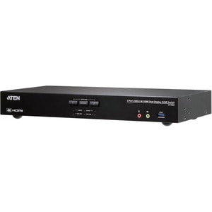 ATEN 2-Port USB 3.0 4K HDMI Dual Display KVMP Switch - 2 Computer(s) - 2 Local User(s) - 4096 x 2160 - 1 x Network (RJ-45)
