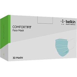 Belkin ComfortFit Safety Mask - Recommended for: Face - Soft, Breathable, Elastic Loop, Earloop Style Mask, Disposable, Hy