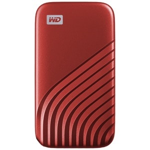 WD My Passport Tragbar Solid State-Laufwerk - Extern - 2 TB - Rot - Desktop-PC Unterstütztes Gerät - USB 3.2 (Gen. 2) Typ 