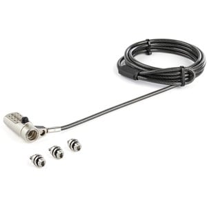 StarTech.com LTULOCK4D Câble de verrouillage 2m à combinaison pour laptop - K-Slot, Nano, Wedge Slot - 2 m Câble - Réiniti
