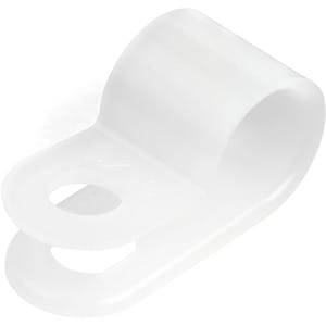 StarTech.com 100 Pack Screw Mount Cable Clamps - Wire Fastener/Holder - R-Type Screw Down Reusable Nylon Clips - UL/94V-2 