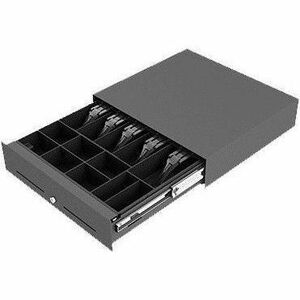 apg SL3000 Cash Drawer - EUR 4 Bill - 8 Coin - 2 Media Slot - 3 Lock Position - Steel - White - 107 mm Height x 446 mm Wid