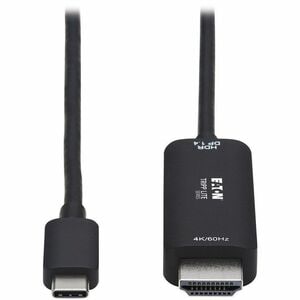 Eaton Tripp Lite Series USB-C to HDMI Active Adapter Cable (M/M), 4K 60 Hz, HDR, HDCP 2.2, DP 1.4 Alt Mode, Black, 6 ft. (