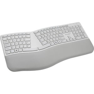 Kensington Pro Fit Ergo Wireless Keyboard-Gray - Wireless Connectivity - Bluetooth/RF - 2.40 GHz - USB Interface - Grey