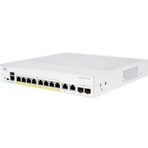 Cisco 350 CBS350-8P-E-2G 10 Ports Manageable Ethernet Switch - 2 Layer Supported - Modular - 2 SFP Slots - 14.31 W Power C