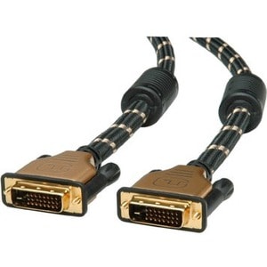 Cavo Video ITB - 2 m DVI - Cable for Monitor, Dispositivo video - Oro Contatto placcato - Nero/oro