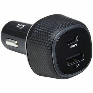 Eaton Tripp Lite Series Dual-Port USB Car Charger, 63W Max - USB-C PD 3.0 Up to 60W, USB-A QC 3.0 Up to 18W - 12 V DC Inpu