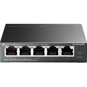 TP-Link TL-SG105PE 5 Anschlüsse Ethernet-Switch - Gigabit-Ethernet - 10/100/1000Base-T - 2 Unterstützte Netzwerkschicht - 