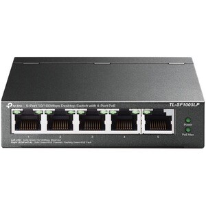 TP-Link TL-SF1005LP 5 Anschlüsse Verwaltbar Ethernet-Switch - 2 Unterstützte Netzwerkschicht - 47 W Stromverbrauch - 41 W 
